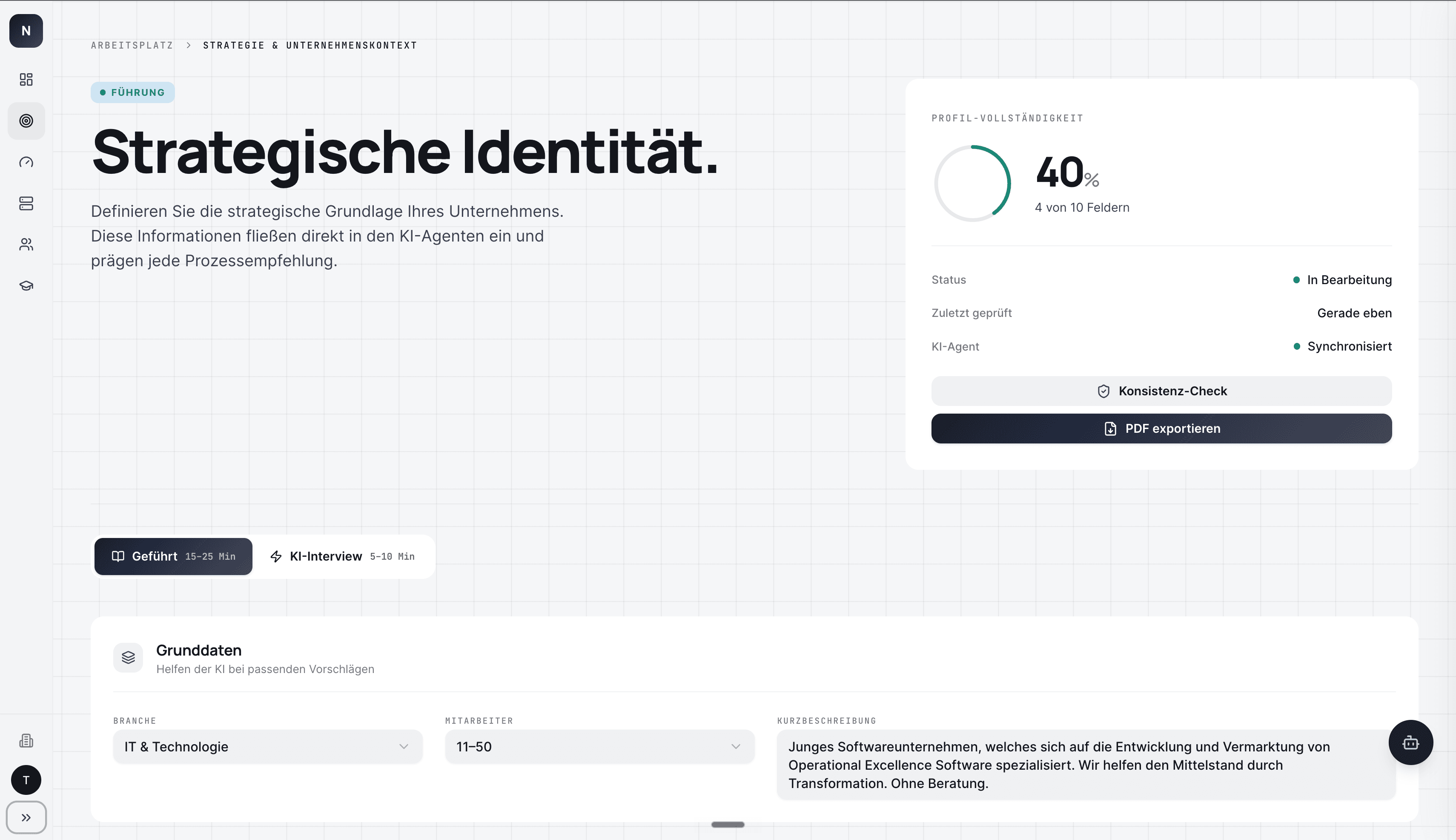Strategie festhalten – Screenshot
